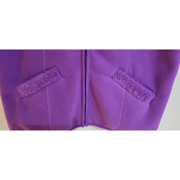 Coldwater Creek Womens Purple Medium Zip Vest‎ with pockets fleece lined - Picture 3 of 9